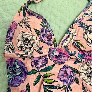 Vera Bradly floral swimsuit, reversible size 10 EUC